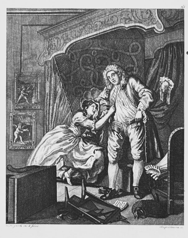 W Hogarth - Engravings of Before and After Marriage by Riepenhausen 1820 (1 of 4)