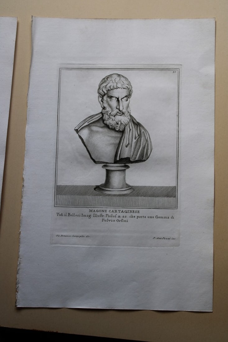Giovanni Campiglia- Bust of Lisia Oratore by Girolami Rossi 1741: This engraving is from Del Museo Capitolino, Tomo I, Contente Immagi D'vomini illusti by Giovanni Bottari. Rome: si vente alla Calcografia Cambrale al Piede di Marmo 1741, Title translates as: Of the