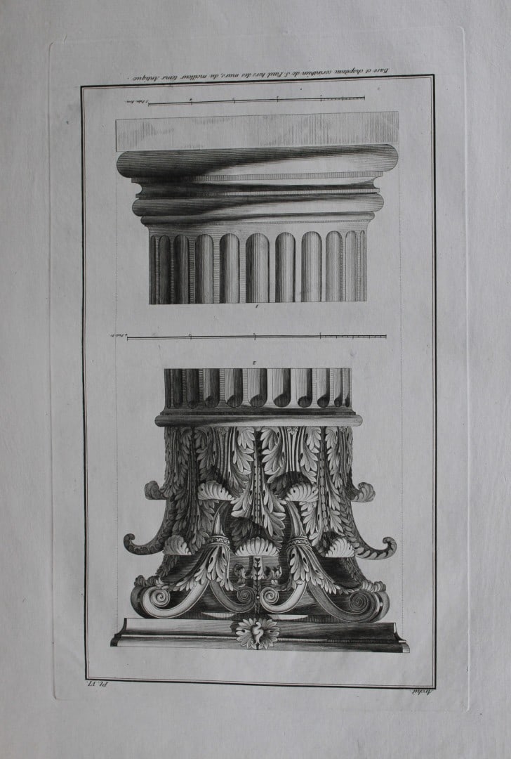 Seroux D'Agincourt - Original engraving of ancient monuments 1823: This engraving is from Histoire de l'art par les monumens, depuis sa decadence au IVe siecle jusqu'a son renouvellement au XIVe by Jean Baptiste Louis Georges Seroux d'Agincourt,Issued in 24 parts, 18