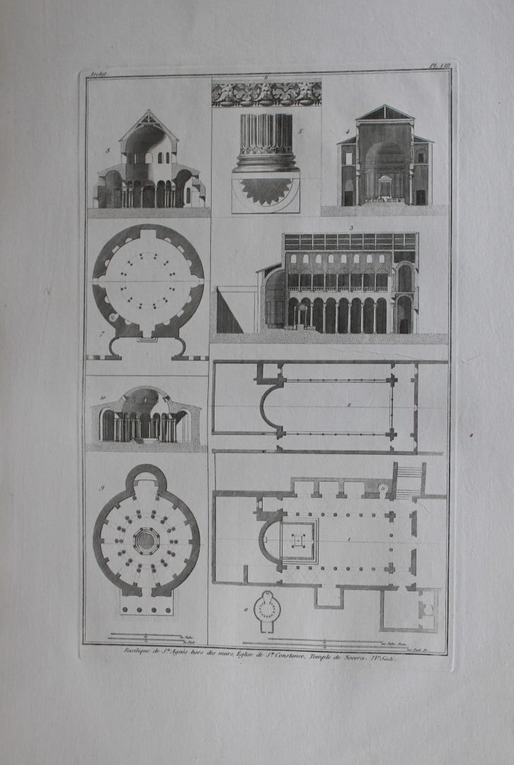 Seroux D'Agincourt - Original engraving of ancient monuments 1823: This engraving is from Histoire de l'art par les monumens, depuis sa decadence au IVe siecle jusqu'a son renouvellement au XIVe by Jean Baptiste Louis Georges Seroux d'Agincourt,Issued in 24 parts, 18