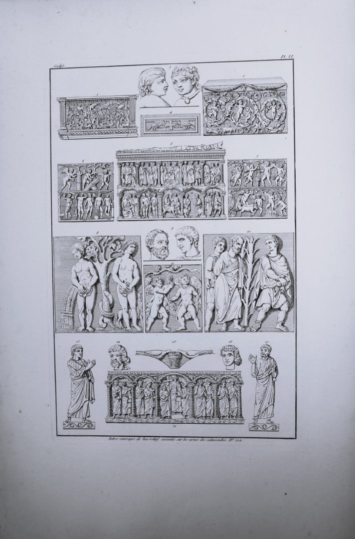 Seroux D'Agincourt - Original engraving of ancient monuments 1823: This engraving is from Histoire de l'art par les monumens, depuis sa decadence au IVe siecle jusqu'a son renouvellement au XIVe by Jean Baptiste Louis Georges Seroux d'Agincourt,Issued in 24 parts, 18