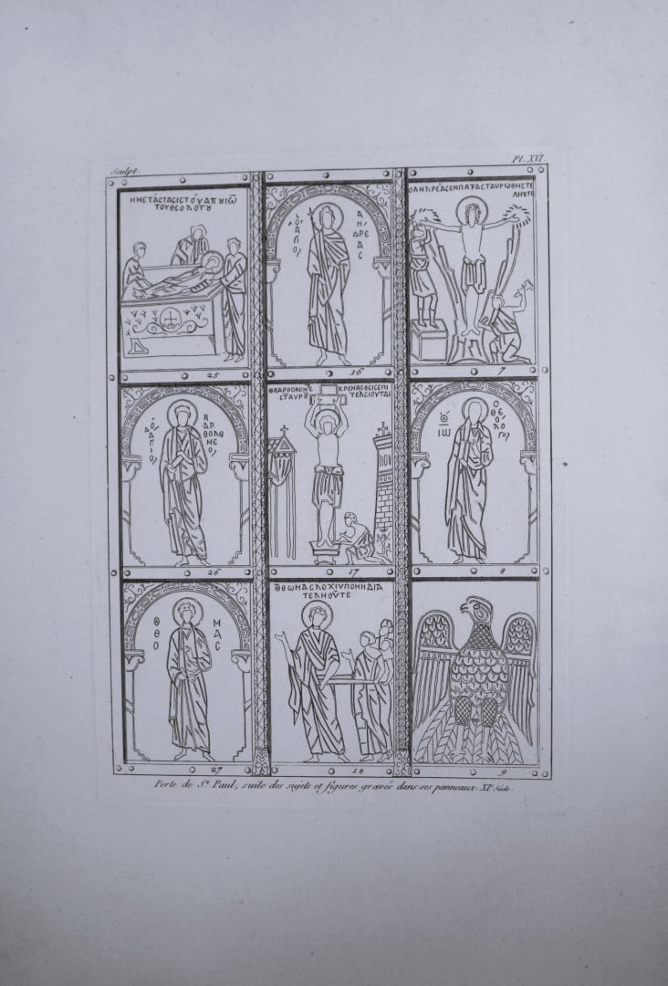 Seroux D'Agincourt - Original engraving of ancient monuments 1823: This engraving is from Histoire de l'art par les monumens, depuis sa decadence au IVe siecle jusqu'a son renouvellement au XIVe by Jean Baptiste Louis Georges Seroux d'Agincourt,Issued in 24 parts, 18