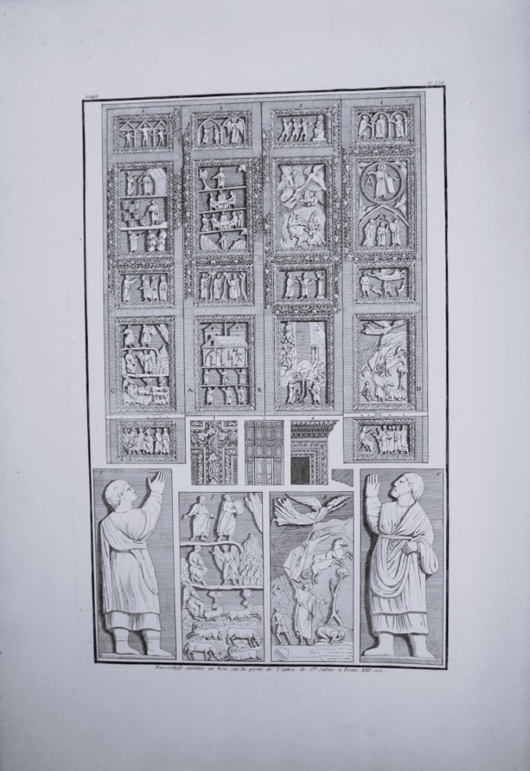 Seroux D'Agincourt - Original engraving of ancient monuments 1823: This engraving is from Histoire de l'art par les monumens, depuis sa decadence au IVe siecle jusqu'a son renouvellement au XIVe by Jean Baptiste Louis Georges Seroux d'Agincourt,Issued in 24 parts, 18