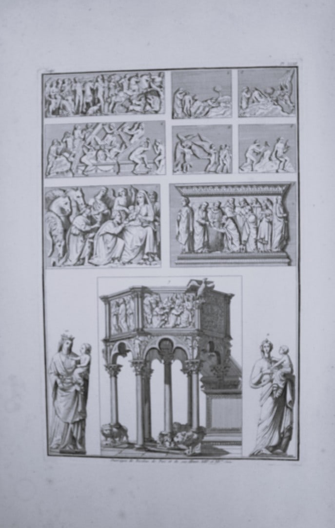 Seroux D'Agincourt - Original engraving of ancient monuments 1823: This engraving is from Histoire de l'art par les monumens, depuis sa decadence au IVe siecle jusqu'a son renouvellement au XIVe by Jean Baptiste Louis Georges Seroux d'Agincourt,Issued in 24 parts, 18