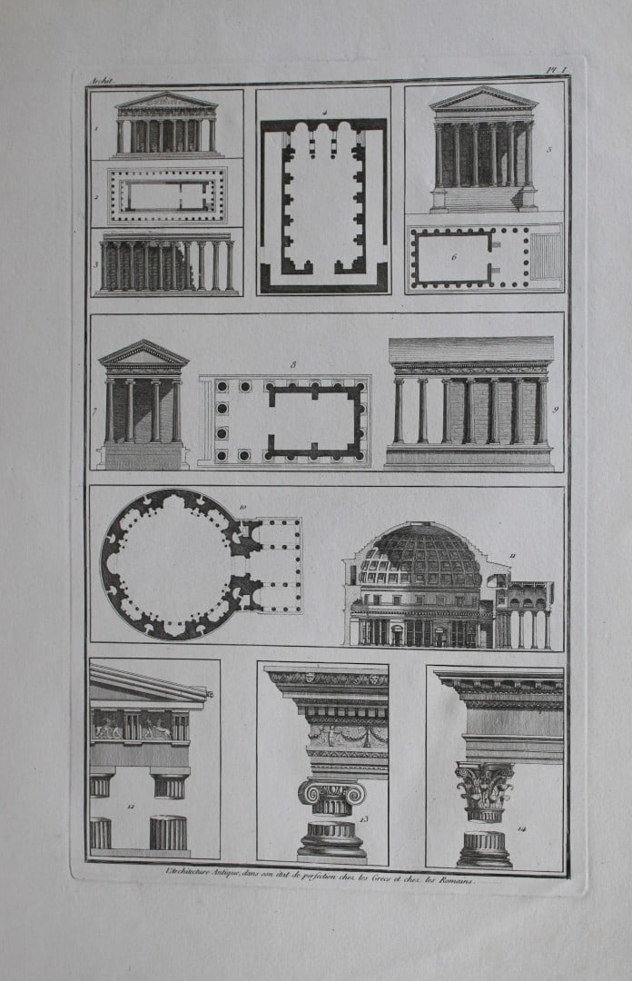 Seroux D'Agincourt - Original engraving of ancient monuments 1823: This engraving is from Histoire de l'art par les monumens, depuis sa decadence au IVe siecle jusqu'a son renouvellement au XIVe by Jean Baptiste Louis Georges Seroux d'Agincourt,Issued in 24 parts, 18