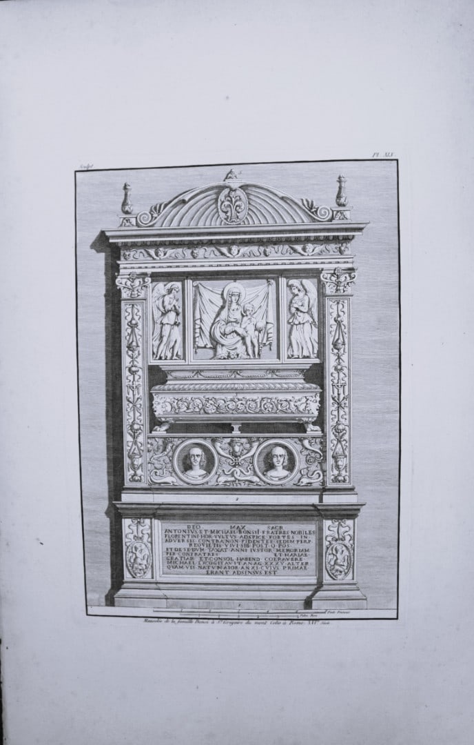 Seroux D'Agincourt - Original engraving of ancient monuments 1823: This engraving is from Histoire de l'art par les monumens, depuis sa decadence au IVe siecle jusqu'a son renouvellement au XIVe by Jean Baptiste Louis Georges Seroux d'Agincourt,Issued in 24 parts, 18