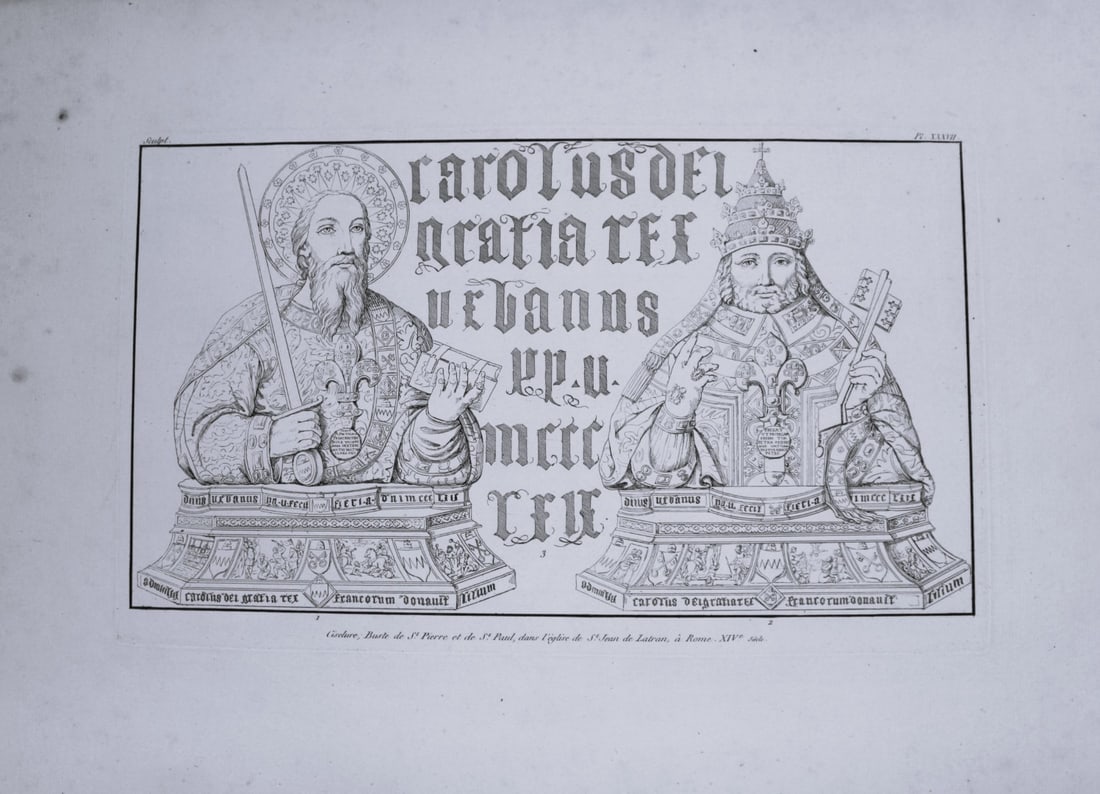 Seroux D'Agincourt - Original engraving of ancient monuments 1823: This engraving is from Histoire de l'art par les monumens, depuis sa decadence au IVe siecle jusqu'a son renouvellement au XIVe by Jean Baptiste Louis Georges Seroux d'Agincourt,Issued in 24 parts, 18