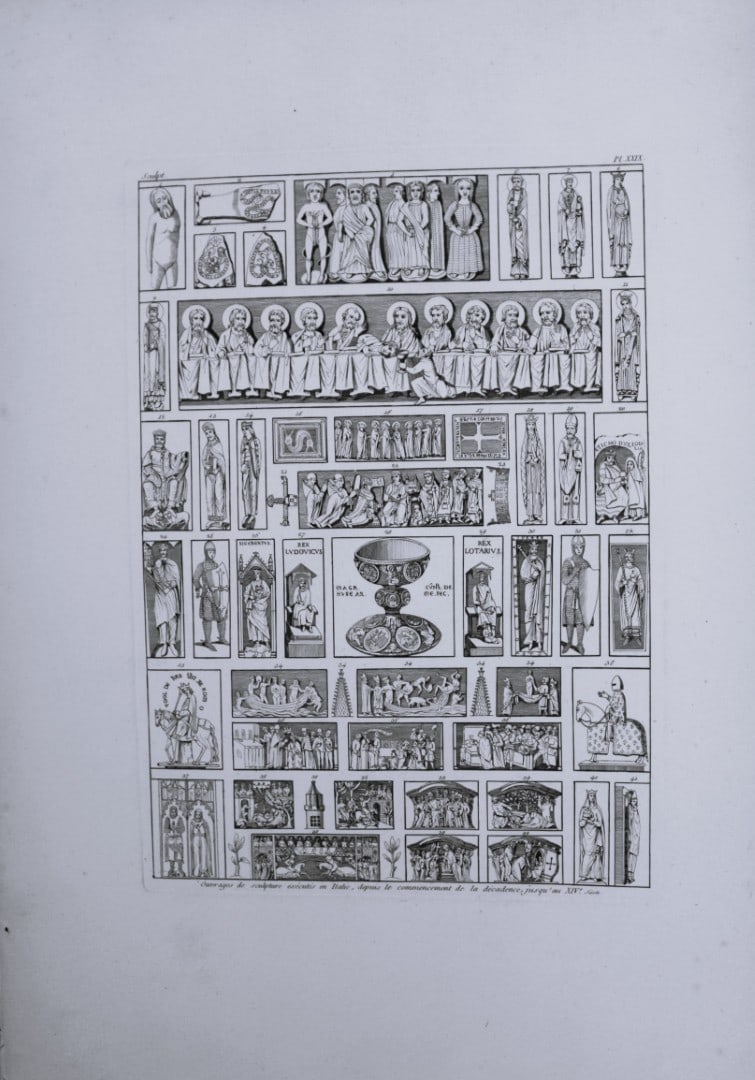 Seroux D'Agincourt - Original engraving of ancient monuments 1823: This engraving is from Histoire de l'art par les monumens, depuis sa decadence au IVe siecle jusqu'a son renouvellement au XIVe by Jean Baptiste Louis Georges Seroux d'Agincourt,Issued in 24 parts, 18