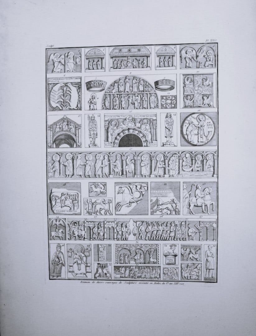 Seroux D'Agincourt - Original engraving of ancient monuments 1823: This engraving is from Histoire de l'art par les monumens, depuis sa decadence au IVe siecle jusqu'a son renouvellement au XIVe by Jean Baptiste Louis Georges Seroux d'Agincourt,Issued in 24 parts, 18