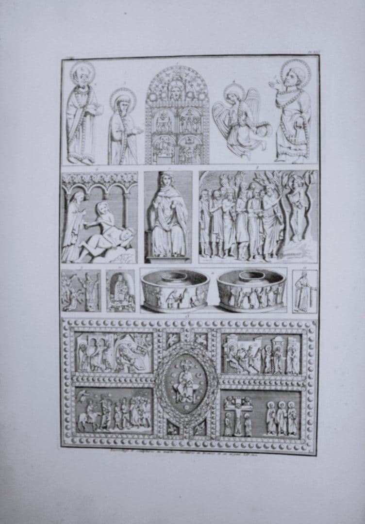 Seroux D'Agincourt - Original engraving of ancient monuments 1823: This engraving is from Histoire de l'art par les monumens, depuis sa decadence au IVe siecle jusqu'a son renouvellement au XIVe by Jean Baptiste Louis Georges Seroux d'Agincourt,Issued in 24 parts, 18