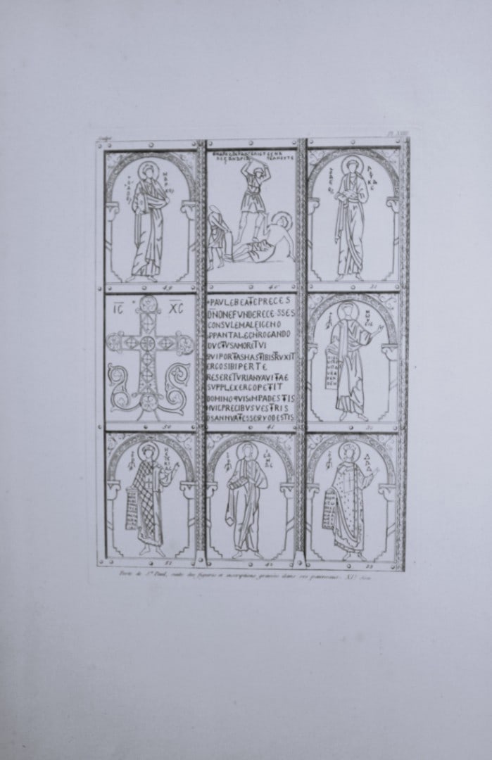 Seroux D'Agincourt - Original engraving of ancient monuments 1823: This engraving is from Histoire de l'art par les monumens, depuis sa decadence au IVe siecle jusqu'a son renouvellement au XIVe by Jean Baptiste Louis Georges Seroux d'Agincourt,Issued in 24 parts, 18