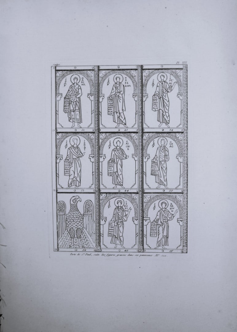 Seroux D'Agincourt - Original engraving of ancient monuments 1823: This engraving is from Histoire de l'art par les monumens, depuis sa decadence au IVe siecle jusqu'a son renouvellement au XIVe by Jean Baptiste Louis Georges Seroux d'Agincourt,Issued in 24 parts, 18