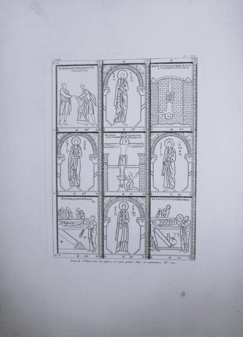 Seroux D'Agincourt - Original engraving of ancient monuments 1823: This engraving is from Histoire de l'art par les monumens, depuis sa decadence au IVe siecle jusqu'a son renouvellement au XIVe by Jean Baptiste Louis Georges Seroux d'Agincourt,Issued in 24 parts, 18