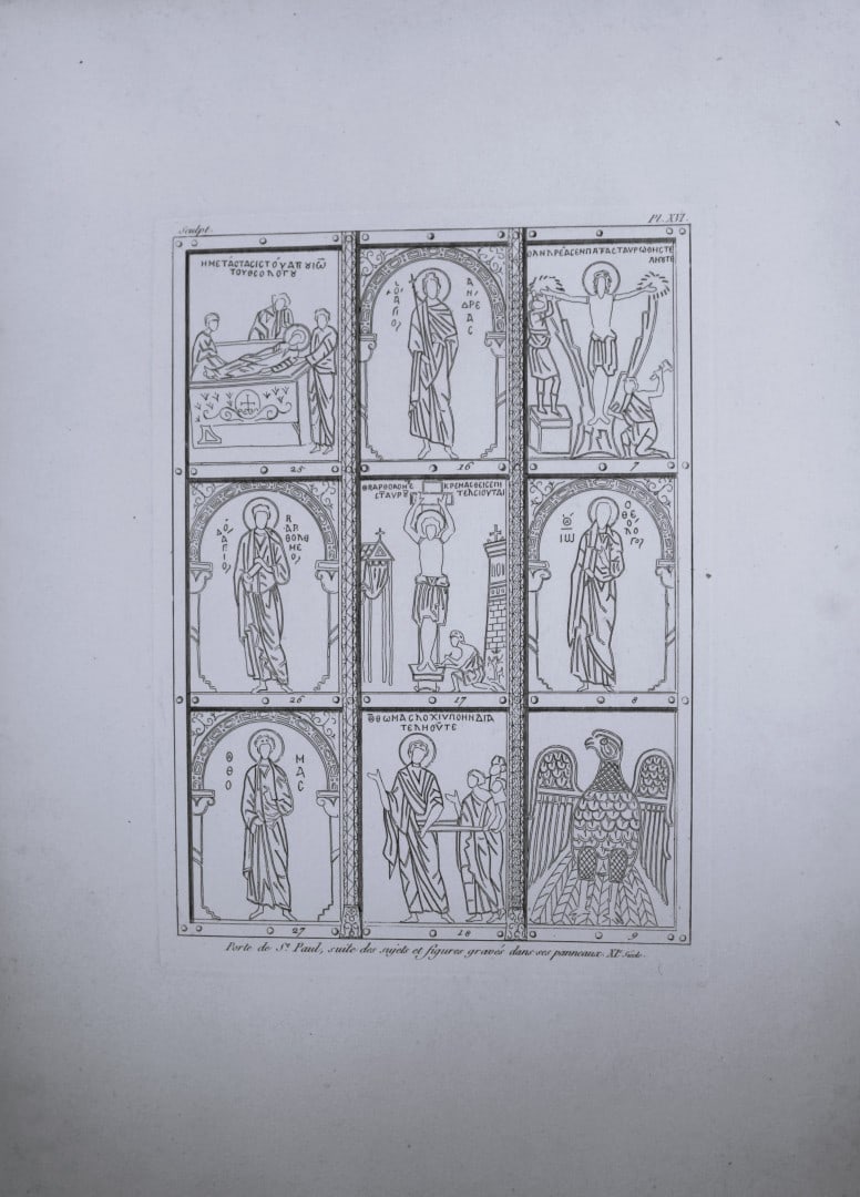 Seroux D'Agincourt - Original engraving of ancient monuments 1823: This engraving is from Histoire de l'art par les monumens, depuis sa decadence au IVe siecle jusqu'a son renouvellement au XIVe by Jean Baptiste Louis Georges Seroux d'Agincourt,Issued in 24 parts, 18