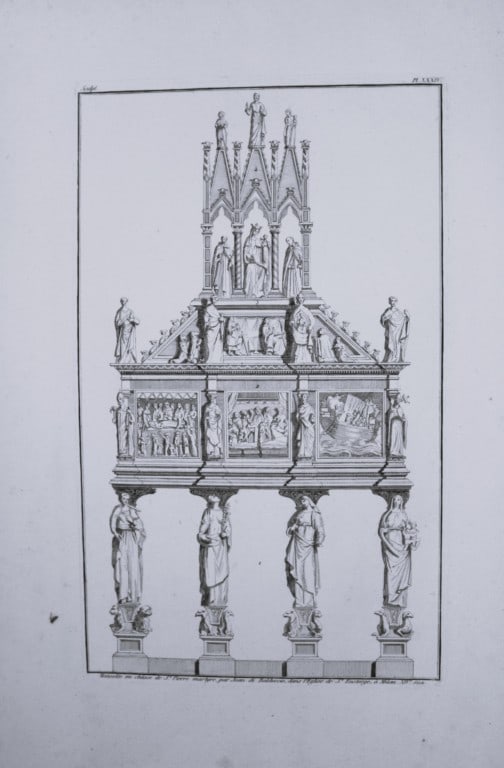 Seroux D'Agincourt - Original engraving of ancient monuments 1823: This engraving is from Histoire de l'art par les monumens, depuis sa decadence au IVe siecle jusqu'a son renouvellement au XIVe by Jean Baptiste Louis Georges Seroux d'Agincourt,Issued in 24 parts, 18