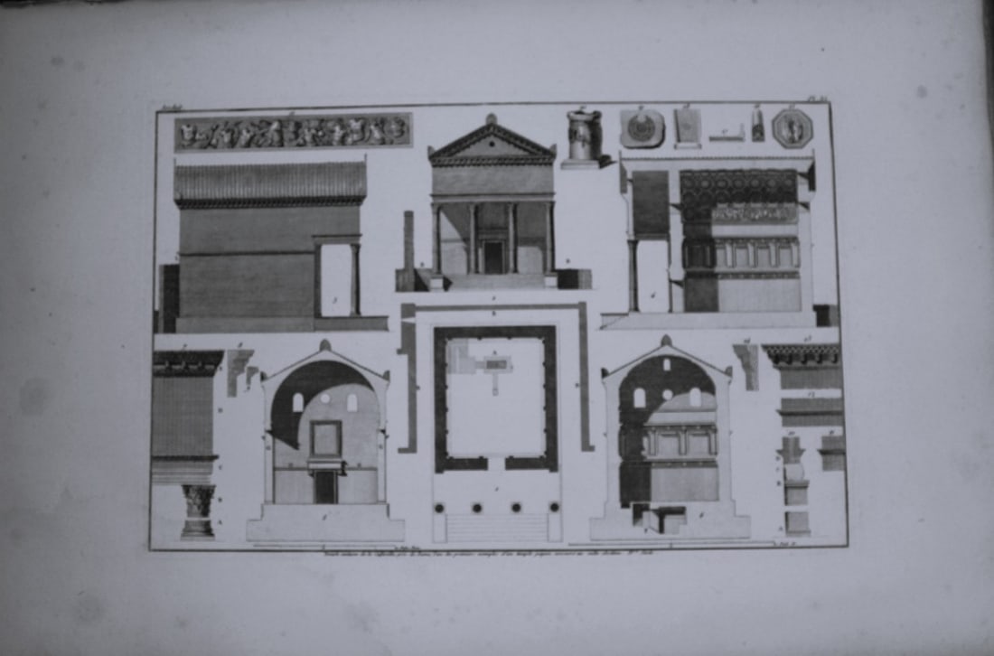 Seroux D'Agincourt - Original engraving of ancient monuments 1823: This engraving is from Histoire de l'art par les monumens, depuis sa decadence au IVe siecle jusqu'a son renouvellement au XIVe by Jean Baptiste Louis Georges Seroux d'Agincourt,Issued in 24 parts, 18