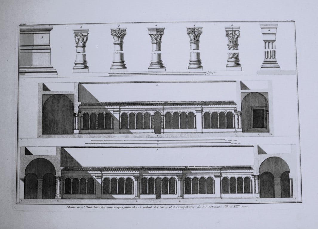 Seroux D'Agincourt - Original engraving of ancient monuments 1823: This engraving is from Histoire de l'art par les monumens, depuis sa decadence au IVe siecle jusqu'a son renouvellement au XIVe by Jean Baptiste Louis Georges Seroux d'Agincourt,Issued in 24 parts, 18