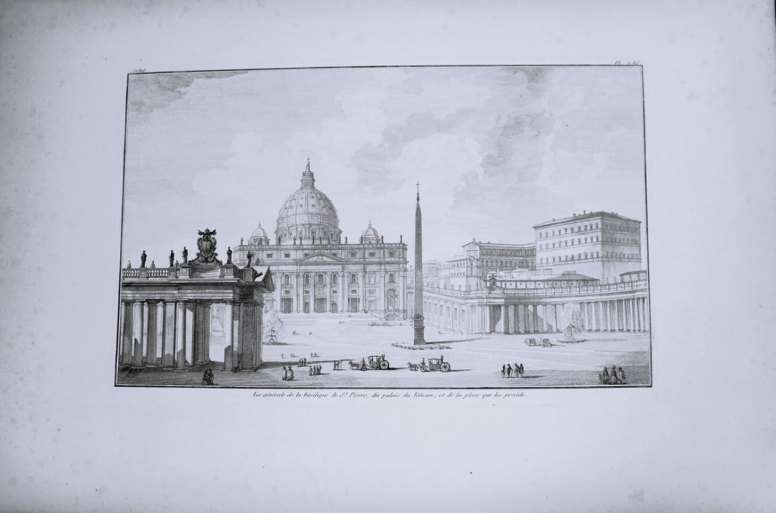 Seroux D'Agincourt - Original engraving of ancient monuments 1823: This engraving is from Histoire de l'art par les monumens, depuis sa decadence au IVe siecle jusqu'a son renouvellement au XIVe by Jean Baptiste Louis Georges Seroux d'Agincourt,Issued in 24 parts, 18