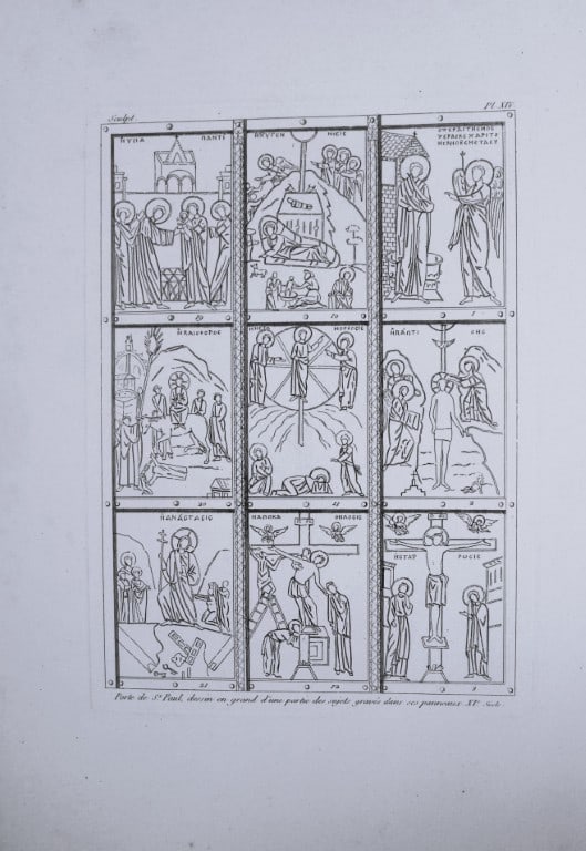 Seroux D'Agincourt - Original engraving of ancient monuments 1823: This engraving is from Histoire de l'art par les monumens, depuis sa decadence au IVe siecle jusqu'a son renouvellement au XIVe by Jean Baptiste Louis Georges Seroux d'Agincourt,Issued in 24 parts, 18