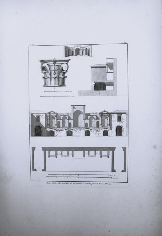 Seroux D'Agincourt - Original engraving of ancient monuments 1823: This engraving is from Histoire de l'art par les monumens, depuis sa decadence au IVe siecle jusqu'a son renouvellement au XIVe by Jean Baptiste Louis Georges Seroux d'Agincourt,Issued in 24 parts, 18