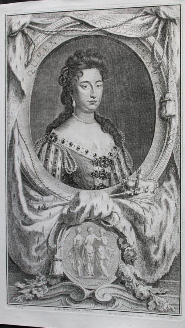 Jacobus Houbraken - Rare engraving of Queen Mary 1747 (1 of 1)