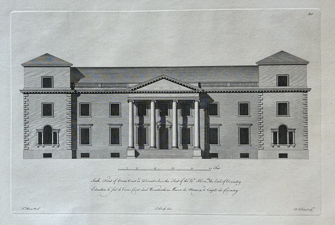 Vitruvius Britannicus 1771 - Pl 30 Croome Court, Worcestershire (1 of 3)