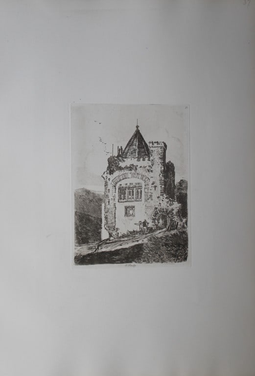 John Sell Cotman - A study from Liber Studiorum 1838: Liber Studiorum by John Sell Cotman. Published in London by HG Bohn in 1838This soft-ground etching is on cream wove paper.John Sell Cotman (1782-1842) was one of the most important artists from the g