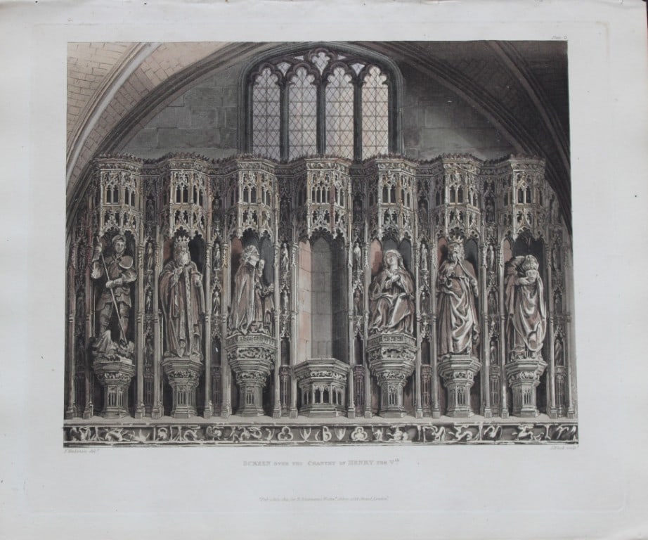 Mackenzie - Henry V screen in Westminster Abbey by J Bluck 1812 (1 of 1)