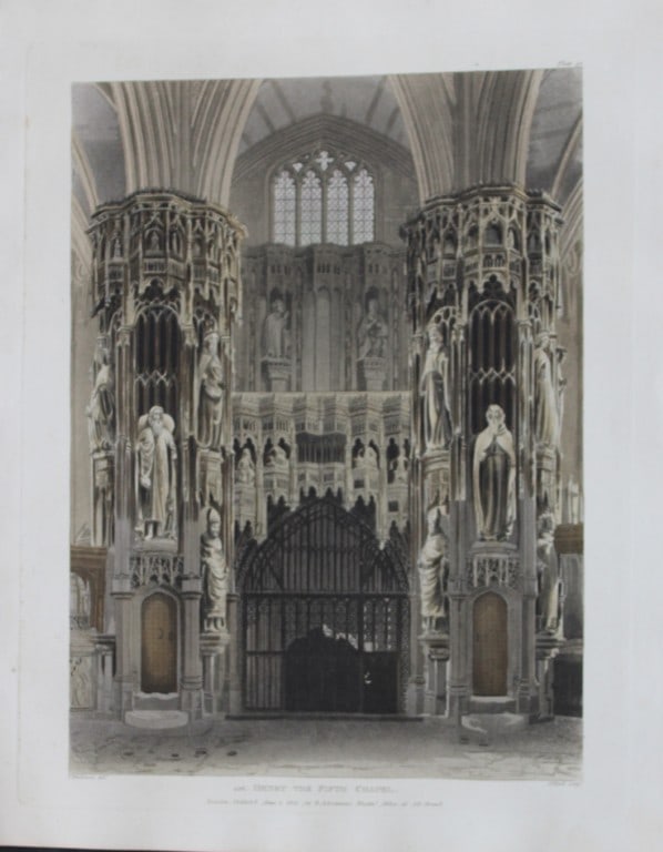 Mackenzie - Henry V Chapel in Westminster Abbey by J Bluck 1812 (1 of 1)