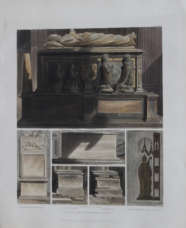 Mackenzie - Edward the Confessor Chapel in Westminster Abbey by J Bluck 1812 (1 of 1)