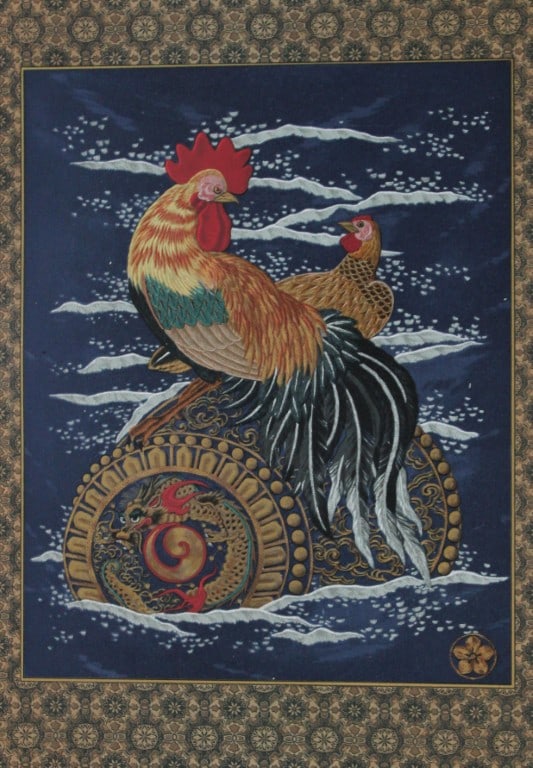George A Audsley - The Ornamental Arts of Japan 1882: This beautiful chromolithographic print is from The Ornamental Arts of Japan by George Ashdown Audsley. 1st edition, published by Sampson Low, Marston, Searle, & Rivington, London 1882-4, This grand w