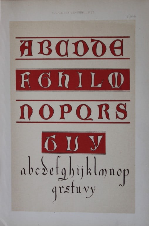 Tymms and Digby Wyatt - Chromolithographic print from the Art of Illuminating 1860: This beautiful chromolithographic print isfrom The Art of Illuminating as Practised in Europe from the Earliest Times by W R Tymms and M Digby Wyatt. Published by Day & Son, London 1860. 1st Edition.