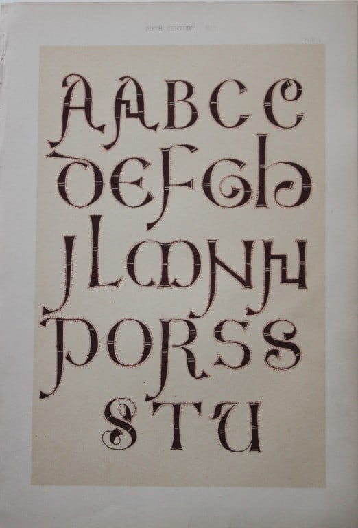Tymms and Digby Wyatt - Chromolithographic print from the Art of Illuminating 1860: This beautiful chromolithographic print isfrom The Art of Illuminating as Practised in Europe from the Earliest Times by W R Tymms and M Digby Wyatt. Published by Day & Son, London 1860. 1st Edition.