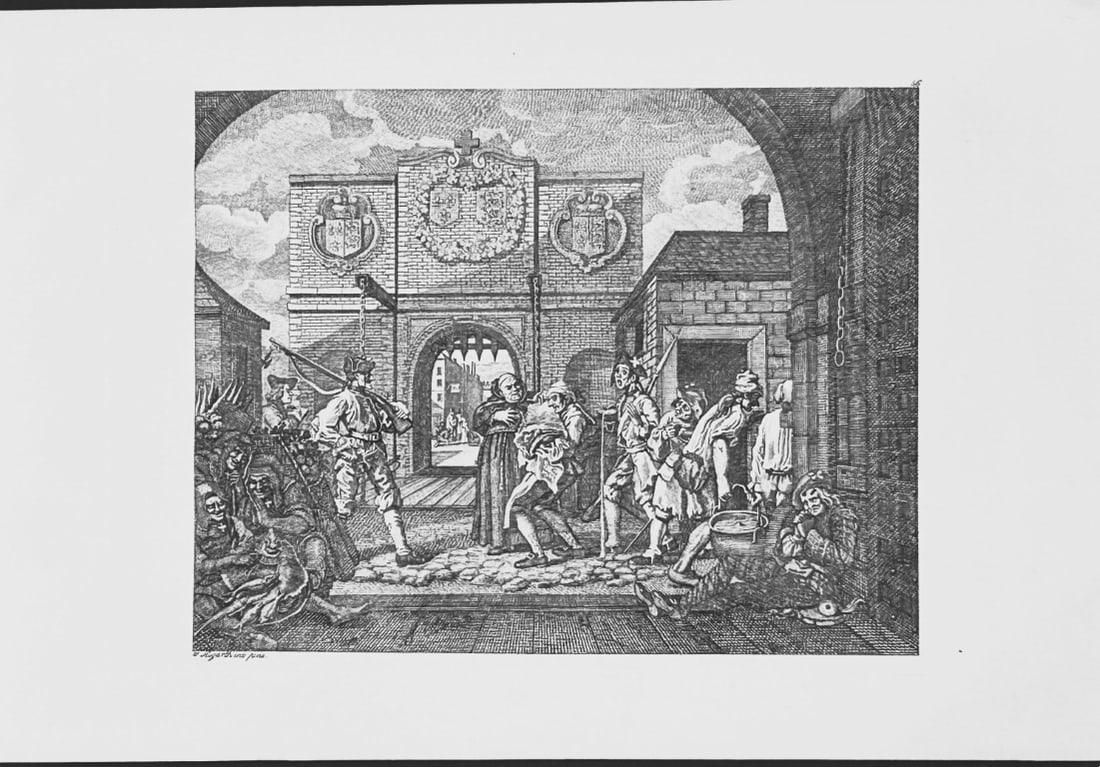 W Hogarth - Engravings of Roast Beef and Pit Ticket by Riepenhausen 1820: This set of engravings was made by Ernst Ludwig Riepenhausen after William Hogarth. Published in Weimar 1820.Ernst Ludwig Riepenhausen (1765-1840) was well respected for his engravings after Hogarth, 