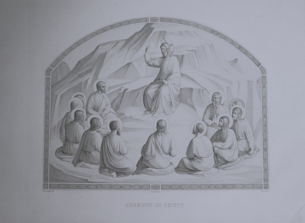 B. Giovanni Angelico - Engraving of the frescoes in San Marco, Florence 1853: This engraving is from San Marco, Convento dei Padri Predicatori in Firenze, illustrato e inciso principalmente nei dipinti del B. Giovanni Angelico, con la Vita dello stesso pittore, e un sunto stori