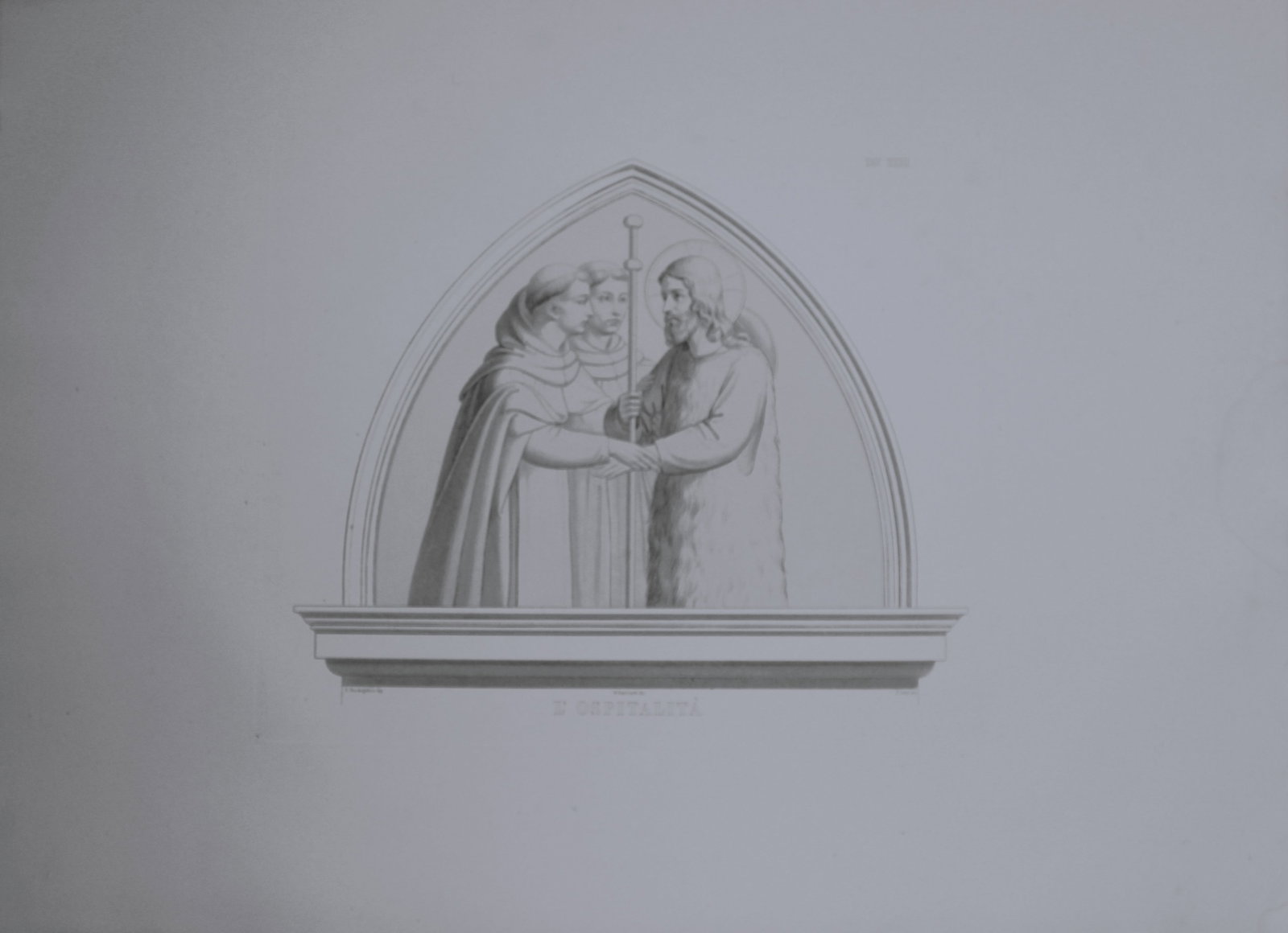 B. Giovanni Angelico - Engraving of the frescoes in San Marco, Florence 1853 (1 of 1)