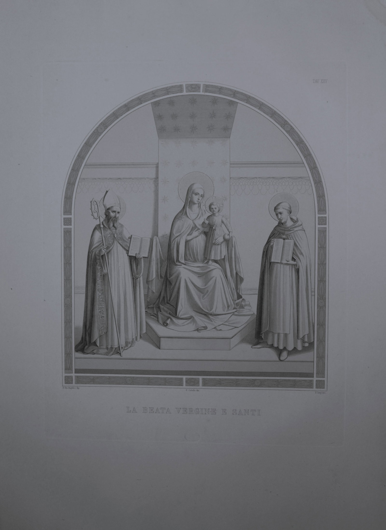 B. Giovanni Angelico - Engraving of the frescoes in San Marco, Florence 1853 (1 of 1)