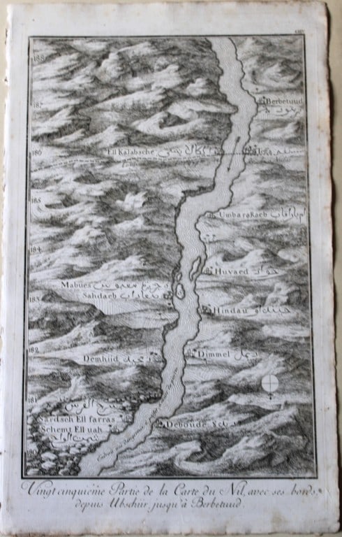 Capt F Norden - 3 engravings of the course of the Nile 1792 (1 of 6)