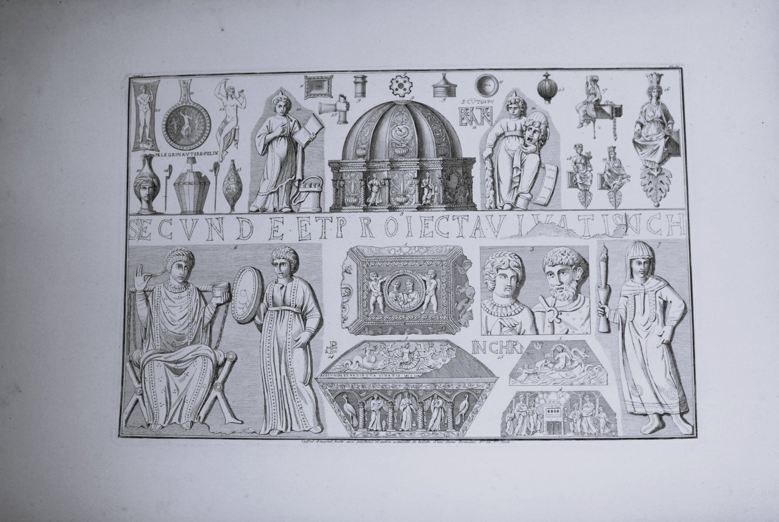 Seroux D'Agincourt - Original engraving of ancient monuments 1823: This engraving is from Histoire de l'art par les monumens, depuis sa decadence au IVe siecle jusqu'a son renouvellement au XIVe by Jean Baptiste Louis Georges Seroux d'Agincourt,Issued in 24 parts, 18