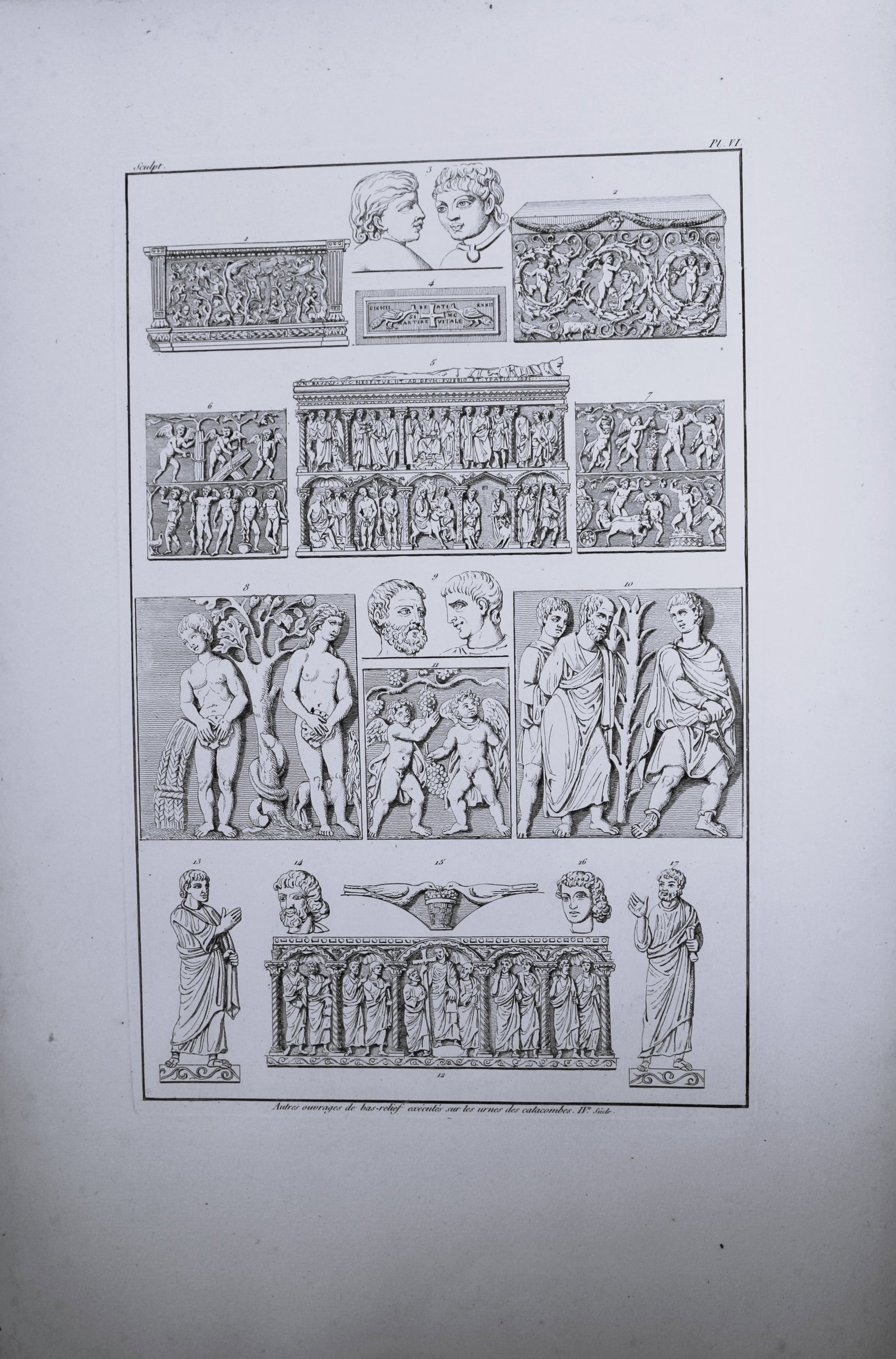 Seroux D'Agincourt - Original engraving of ancient monuments 1823: This engraving is from Histoire de l'art par les monumens, depuis sa decadence au IVe siecle jusqu'a son renouvellement au XIVe by Jean Baptiste Louis Georges Seroux d'Agincourt,Issued in 24 parts, 18