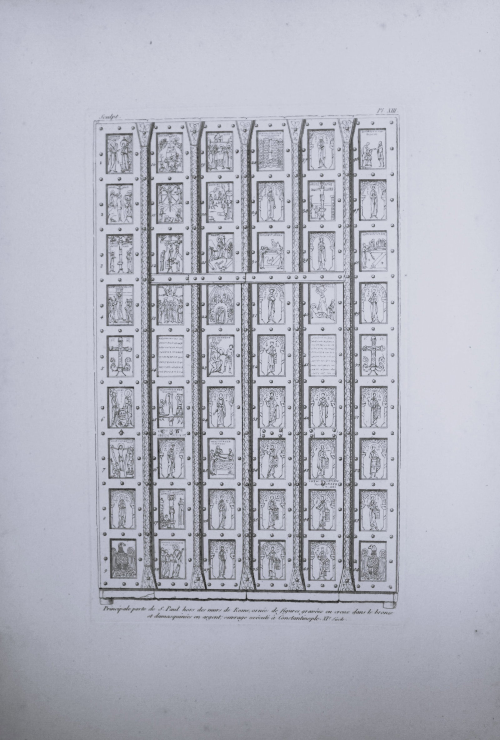 Seroux D'Agincourt - Original engraving of ancient monuments 1823: This engraving is from Histoire de l'art par les monumens, depuis sa decadence au IVe siecle jusqu'a son renouvellement au XIVe by Jean Baptiste Louis Georges Seroux d'Agincourt,Issued in 24 parts, 18