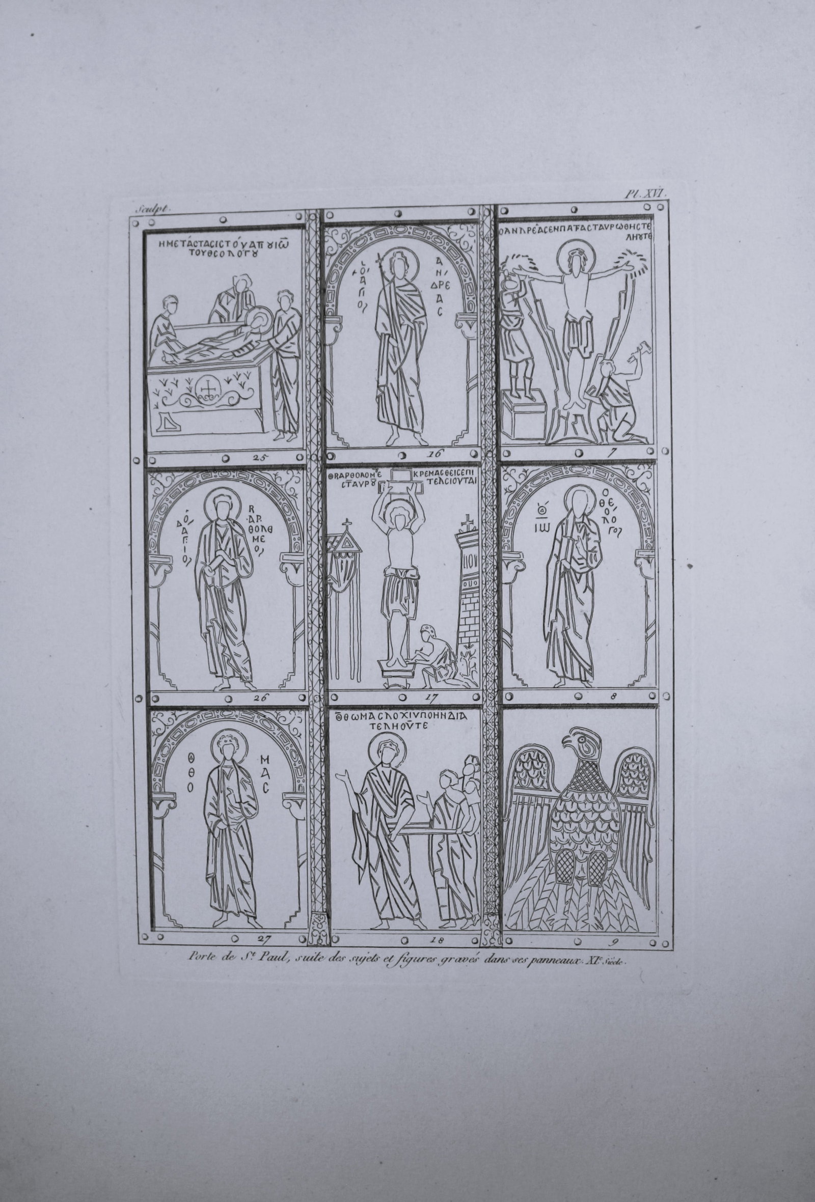 Seroux D'Agincourt - Original engraving of ancient monuments 1823: This engraving is from Histoire de l'art par les monumens, depuis sa decadence au IVe siecle jusqu'a son renouvellement au XIVe by Jean Baptiste Louis Georges Seroux d'Agincourt,Issued in 24 parts, 18