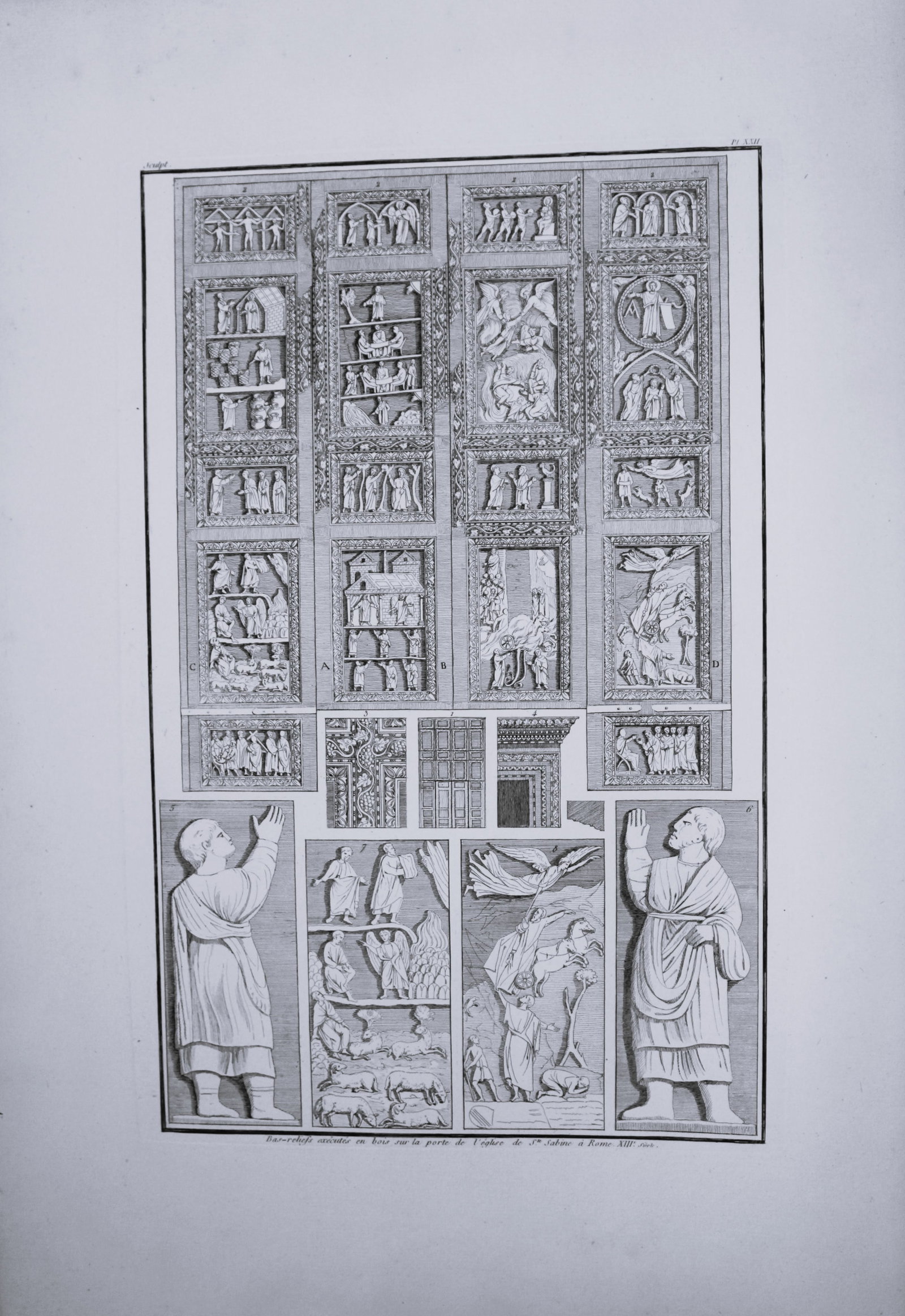 Seroux D'Agincourt - Original engraving of ancient monuments 1823: This engraving is from Histoire de l'art par les monumens, depuis sa decadence au IVe siecle jusqu'a son renouvellement au XIVe by Jean Baptiste Louis Georges Seroux d'Agincourt,Issued in 24 parts, 18
