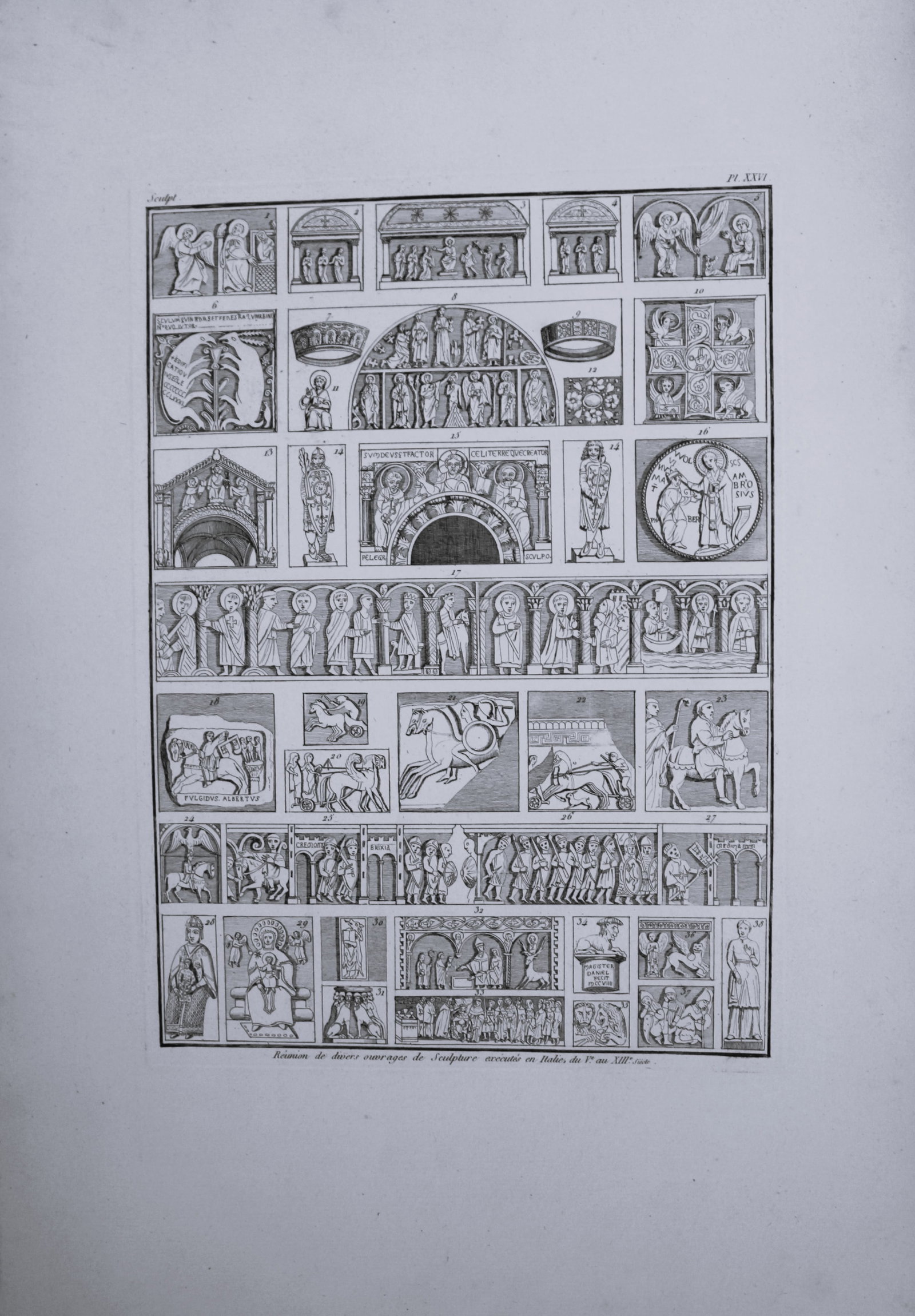 Seroux D'Agincourt - Original engraving of ancient monuments 1823: This engraving is from Histoire de l'art par les monumens, depuis sa decadence au IVe siecle jusqu'a son renouvellement au XIVe by Jean Baptiste Louis Georges Seroux d'Agincourt,Issued in 24 parts, 18