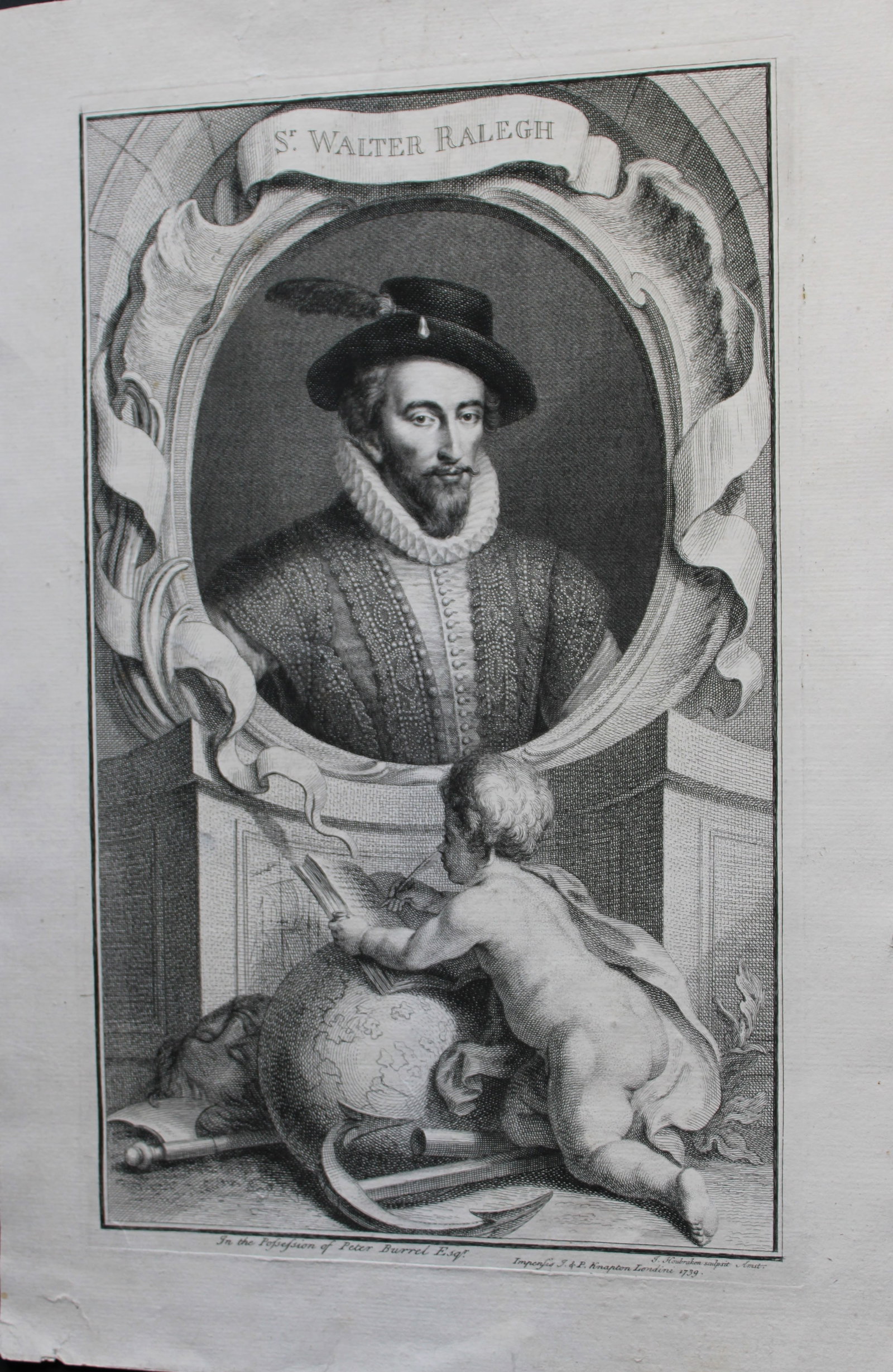 Jacobus Houbraken - Rare engraving of Sir Walter Ralegh 1747 (1 of 1)