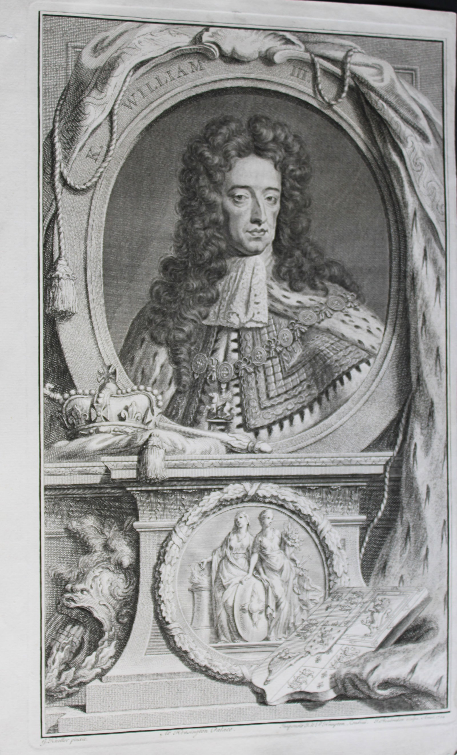 Jacobus Houbraken - Rare engraving of King William III 1747: This engraving is from The Heads of Illustrious Persons of Great Britain by Thomas Birch. Printed by John Knapton 1747, London. The engravings were by Jacobus Houbraken and George Vertue after Holbein