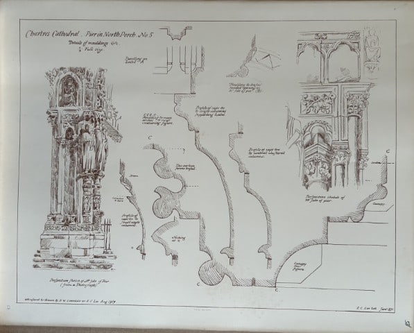 Architectural Drawing - Chartres Cathedral 1869 (1 of 1)