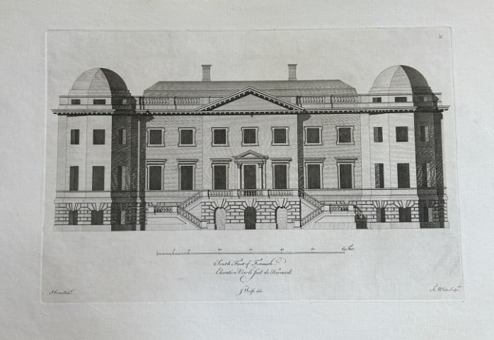 Vitruvius Britannicus 1771 - Pl 35 South Front of Foremark, Derbyshire (1 of 3)