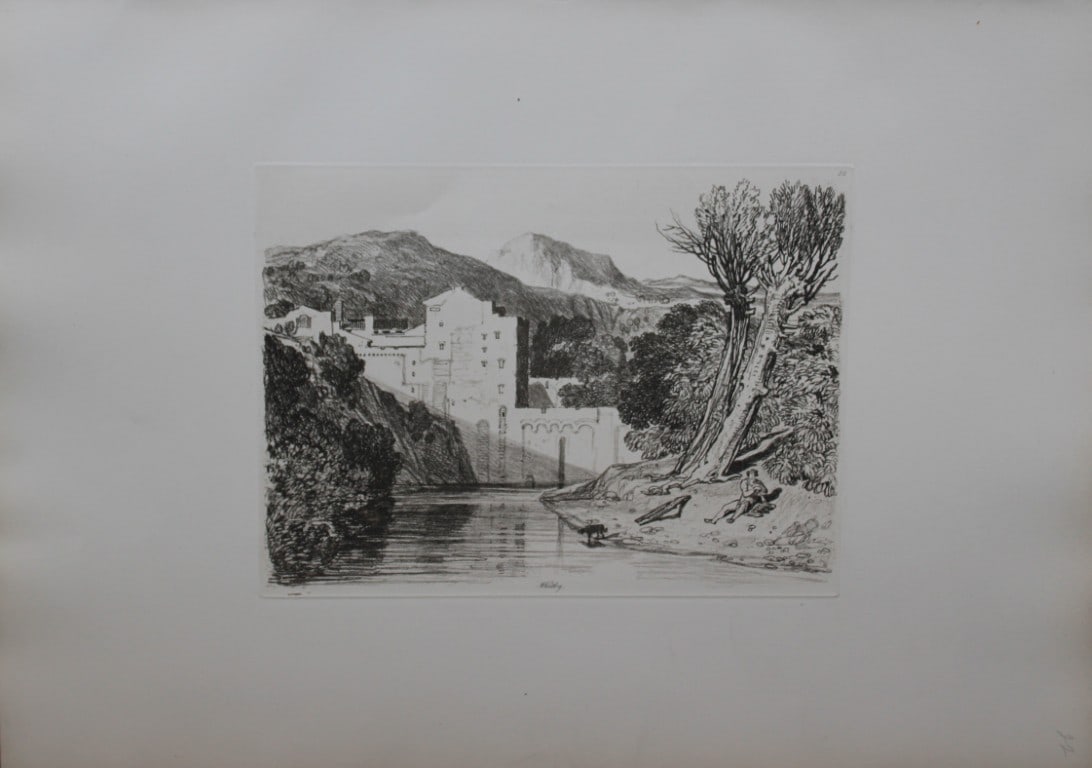 John Sell Cotman - Whitby, Yorkshire from Liber Studiorum 1838: Liber Studiorum by John Sell Cotman. Published in London by HG Bohn in 1838This soft-ground etching is on cream wove paper.John Sell Cotman (1782-1842) was one of the most important artists from the g