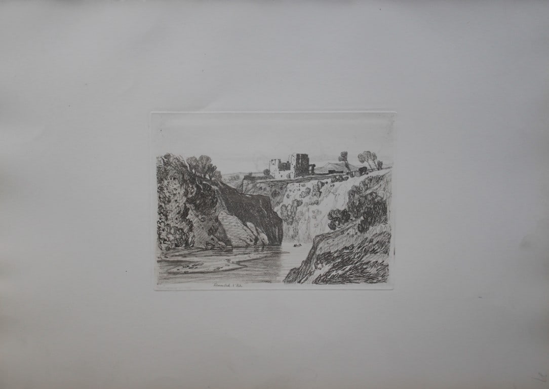 John Sell Cotman - Kilgarren Castle, North Wales from Liber Studiorum 1838: Liber Studiorum by John Sell Cotman. Published in London by HG Bohn in 1838This soft-ground etching is on cream wove paper.John Sell Cotman (1782-1842) was one of the most important artists from the g